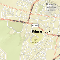 Dundonald Place, Kilmarnock, East Ayrshire Street Map