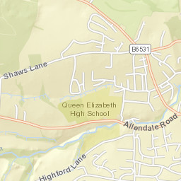 Highford Lane, Hexham, Northumberland Street Map
