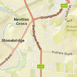 Durham, UK Street Map