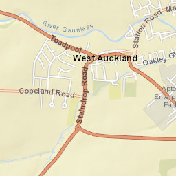 A688, West Auckland, Bishop Auckland Street Map