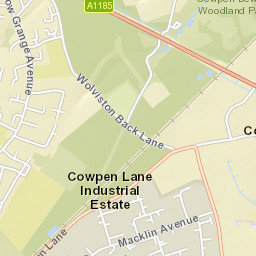 Wolviston Back Lane, Stockton-on-Tees TS23 Street Map