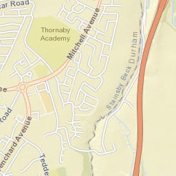 107 Mitchell Avenue, Thornaby-on-Tees, Stockton-on-Tees, TS17 Street Map