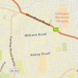 89 Abbey Road, Darlington DL3, UK Street Map