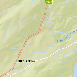 A593, Lake District National Park, Coniston, Cumbria LA21, UK Street Map