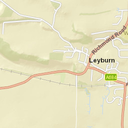 Railway Street, Leyburn, North Yorkshire DL8 Street Map