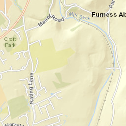 Manor Road, Barrow-in-Furness, Cumbria Street Map