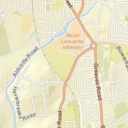 123 Aldcliffe Road, Lancaster, Lancashire LA1 Street Map