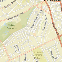 14 West Park, Harrogate, North Yorkshire Street Map