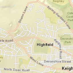 Spring Gardens Lane, Keighley, West Yorkshire BD20, UK Street Map