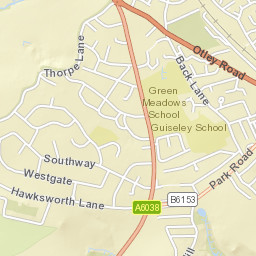 Old Hollings Hill, Guiseley, West Yorkshire LS20 Street Map