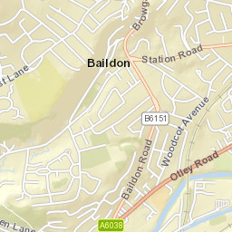 Green Lake, Baildon, West Yorkshire BD17 Street Map