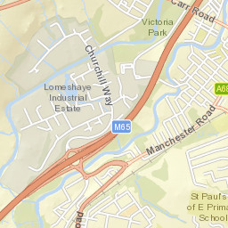 M65, Brierfield, Lancashire BB9, UK Street Map