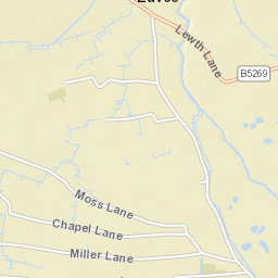 Miller Lane, Preston, Lancashire PR4, UK Street Map