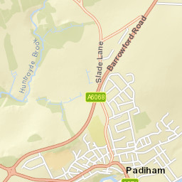 Whalley Road, Padiham, Burnley, Lancashire Street Map