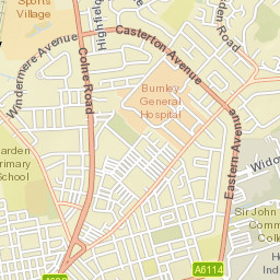 Barden Street, Burnley, Lancashire BB10 Street Map