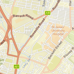 Bayswater Road, Leeds, West Yorkshire LS8 Street Map