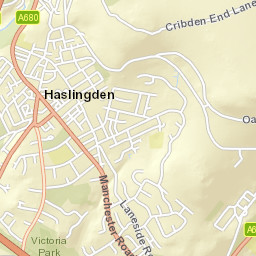 Haslingden Old Road, Rossendale, Lancashire Street Map