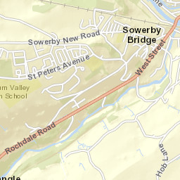 Watson Mill Lane, Sowerby Bridge, West Street Map