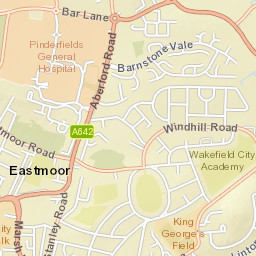 Pinderfields, Pinderfield Hospital (SW-bound) Street Map