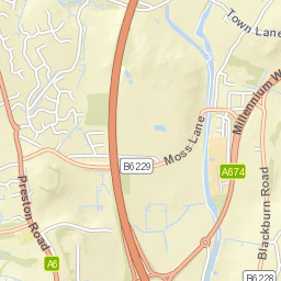 Moss Lane, Chorley, Lancashire PR6, UK Street Map