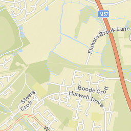 Fluker's Brook Lane, Knowsley, Merseyside Street Map