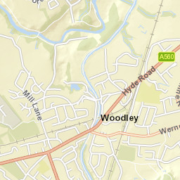 166 Hyde Road, Woodley, Stockport, Greater Manchester SK6 1NL Street Map