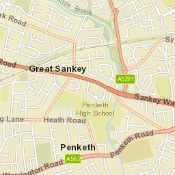 98 Warrington Road, Penketh, Warrington, WA5 2JZ, UK Street Map