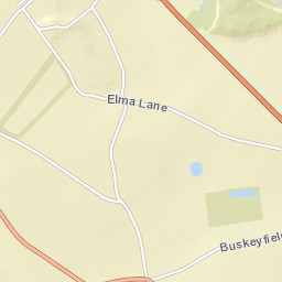 Elma Lane, Nottinghamshire, UK Street Map