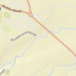 Ruthin Road, Denbigh LL16, UK Street Map