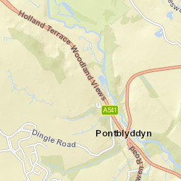 A5104, Mold, Flintshire CH7, UK Street Map