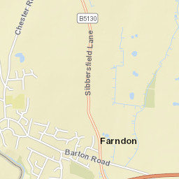 Churton Road, Farndon, Cheshire West and Street Map