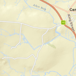 B4501, Corwen, Conwy LL21, UK Street Map