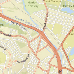A52, Stoke-on-Trent ST4, UK Street Map