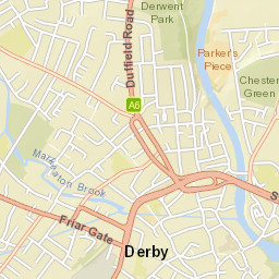 Albert Street, Derby DE1, UK Street Map