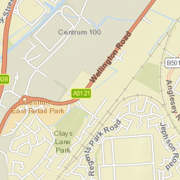 Parkway, Burton-on-Trent, Staffordshire Street Map