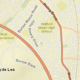 25 Barn Bank Lane, Stafford, Staffordshire Street Map