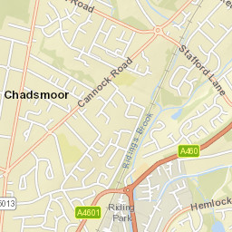 153-169 Cannock Rd Cannock WS11 Street Map