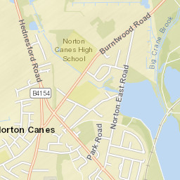 228 Norton East Road, Norton Canes, Staffordshire Street Map