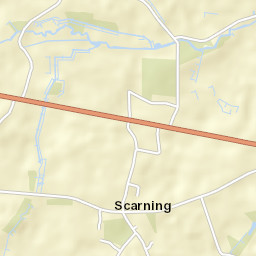 Dereham Road, Scarning, Dereham, Norfolk NR19 Street Map