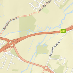 76 Groby Road, Glenfield, Leicester, Leicestershire Street Map