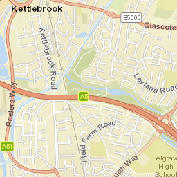 3 Talbot, Tamworth, Staffordshire B77 2RS Street Map