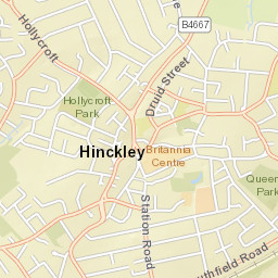 23 Regent Street, Hinckley, Leicestershire Street Map