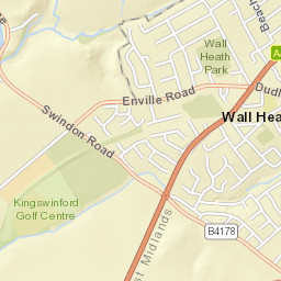 Dudley Road, Kingswinford, West Midlands Street Map