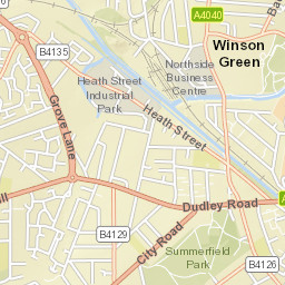 Smethwick, West Midlands B66, UK Street Map