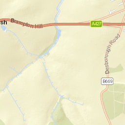 A427, Market Harborough, Northamptonshire Street Map