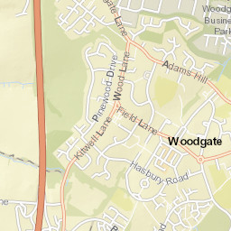 94 Woodgate Lane, Birmingham, West Midlands Street Map