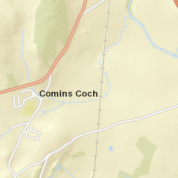 13 Brongwinau, Comins Coch, Ceredigion Street Map