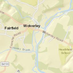 14 Lea Lane, Kidderminster, Worcestershire Street Map