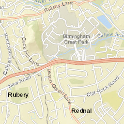 Park Way, Rubery, Birmingham, West Midlands Street Map
