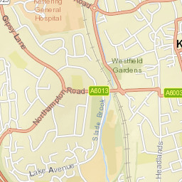 1 Station Road, Kettering, Northamptonshire Street Map